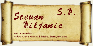 Stevan Miljanić vizit kartica